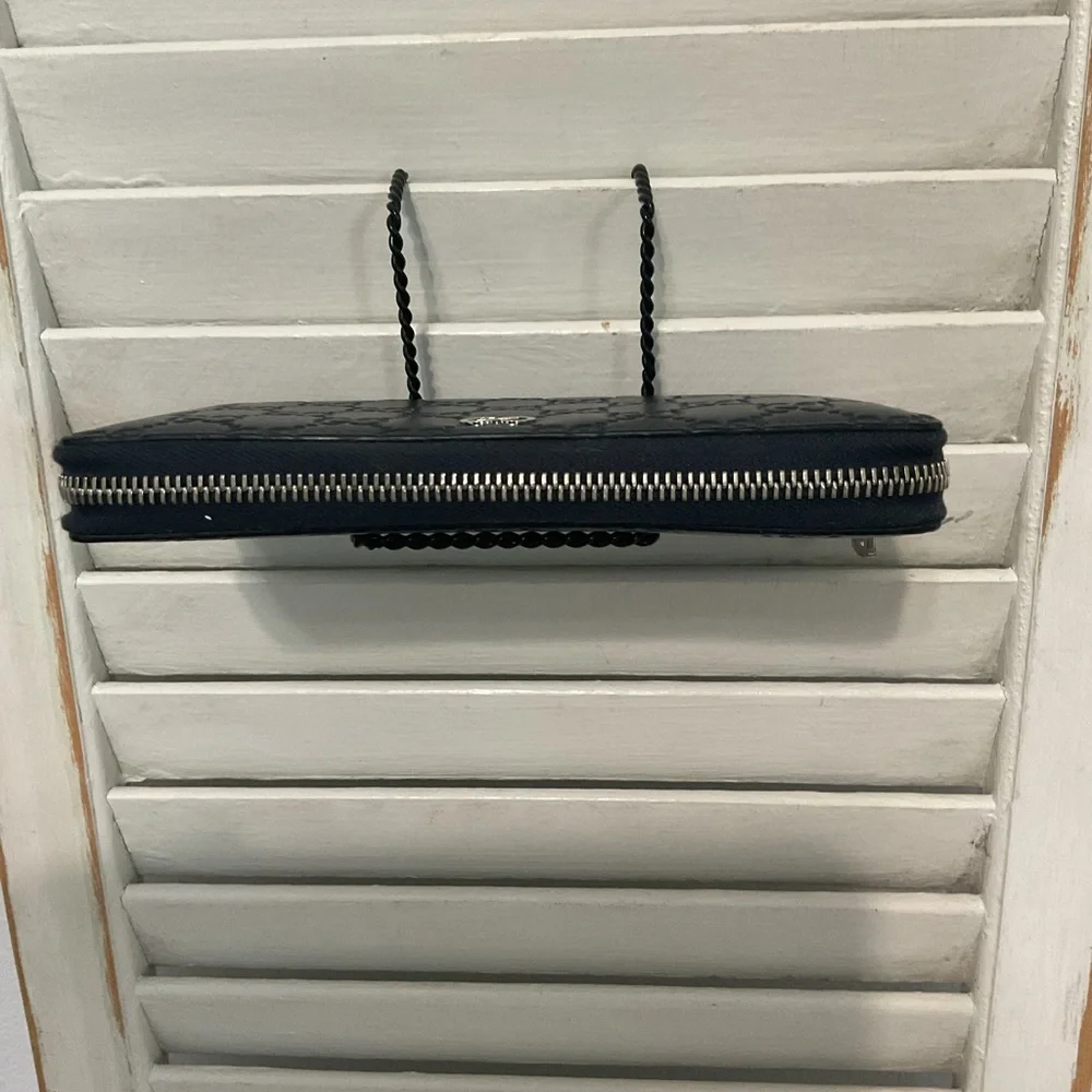 Gucci Wallet GG Logo Navy - Picture 3 of 14